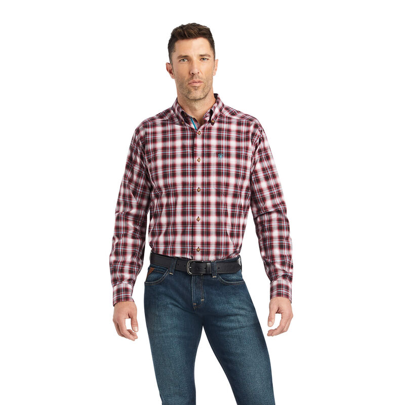 Ariat Hemden Herren - Pro Series Kenneth Stretch Fitted Schwarz/Rot/Weiß ( MATZK-0418 )